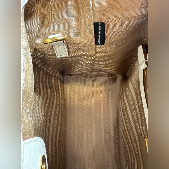 Prada White Jacquard Logo Tote 2-way design Crossbody or Handbag - Picture 16 of 16